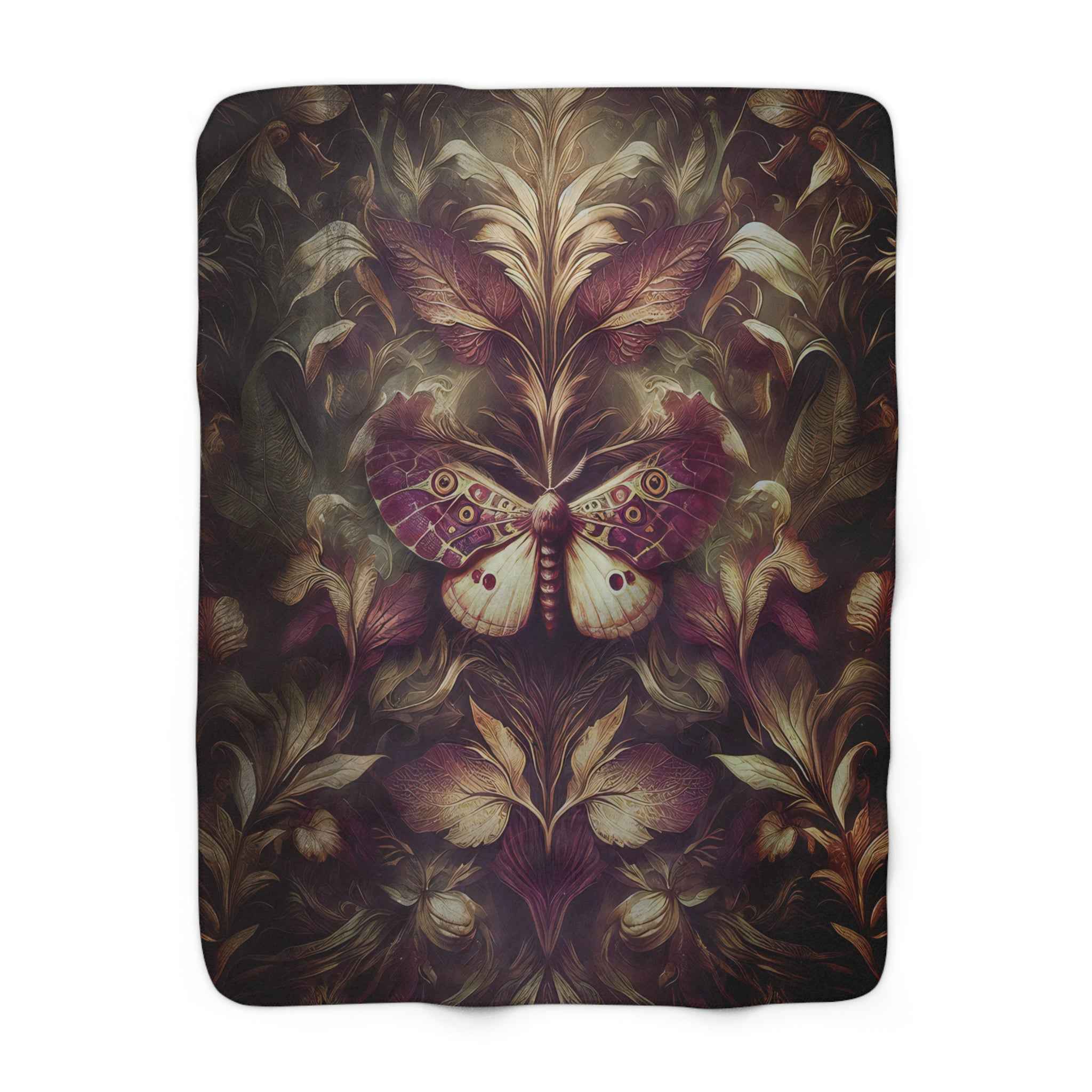 The Mystical Comfort: Dark Academia Sherpa Fleece Blanket