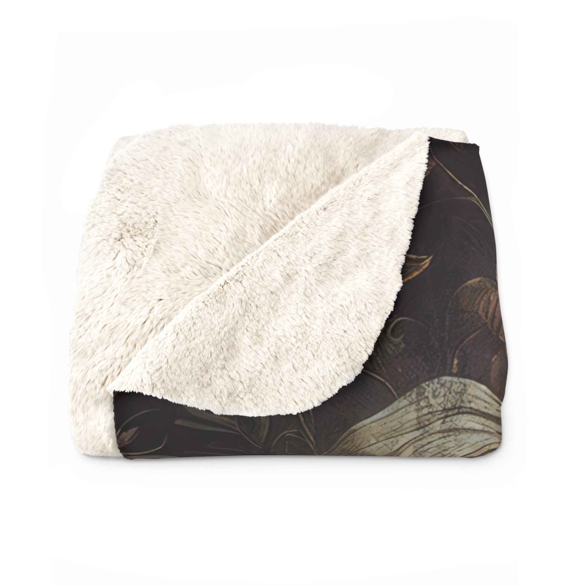 The Mystical Comfort: Dark Academia Sherpa Fleece Blanket