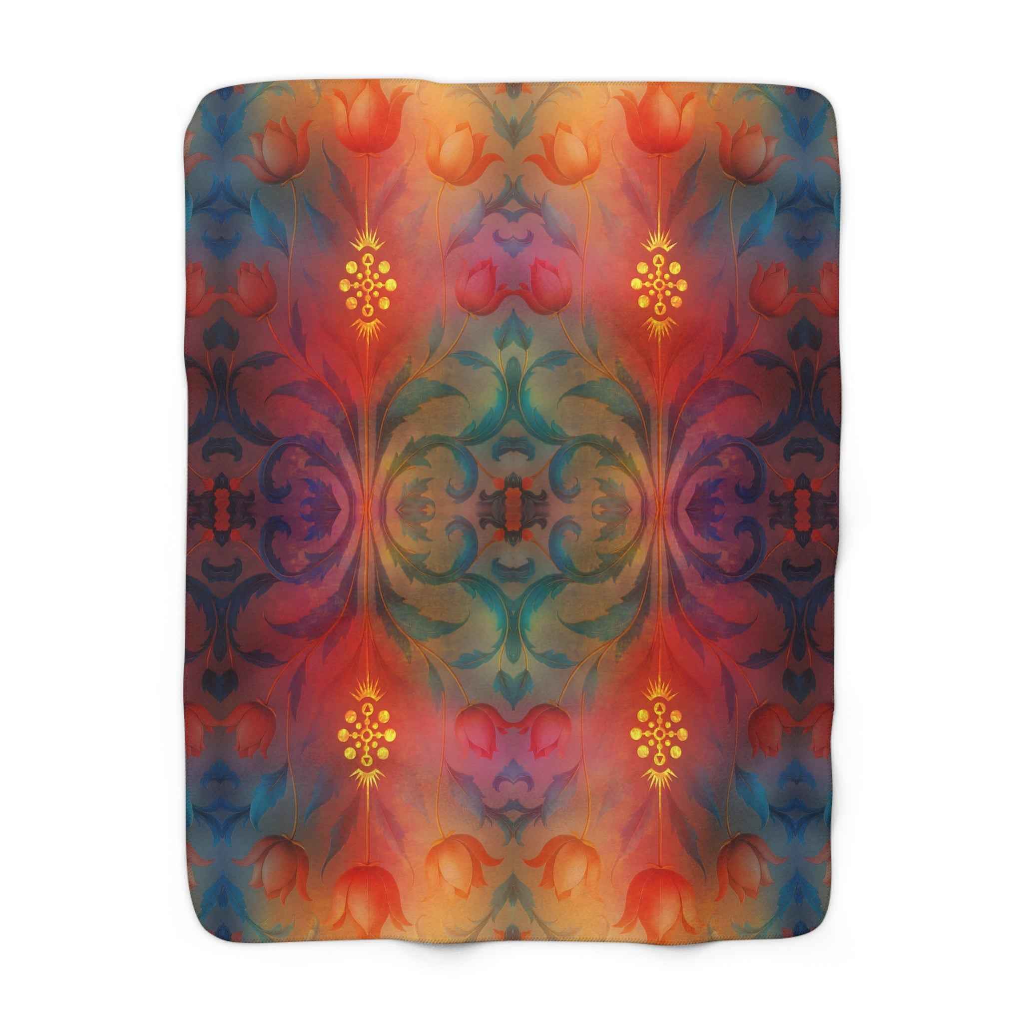 Vibrant Sherpa Fleece Blanket - Cozy Colorful Throw for All Occasions