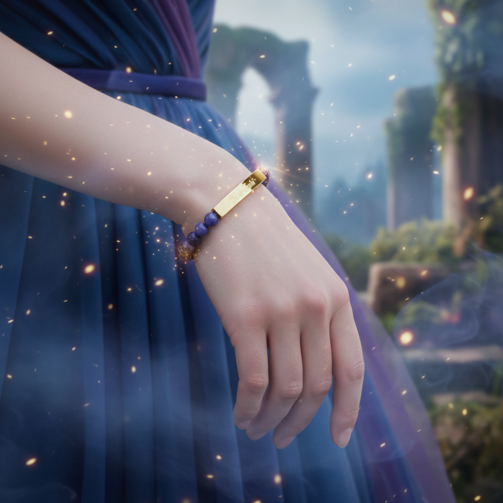 "Magic Inside" Sodalite & Gold Bar Bracelet – Your Grounding Mantra