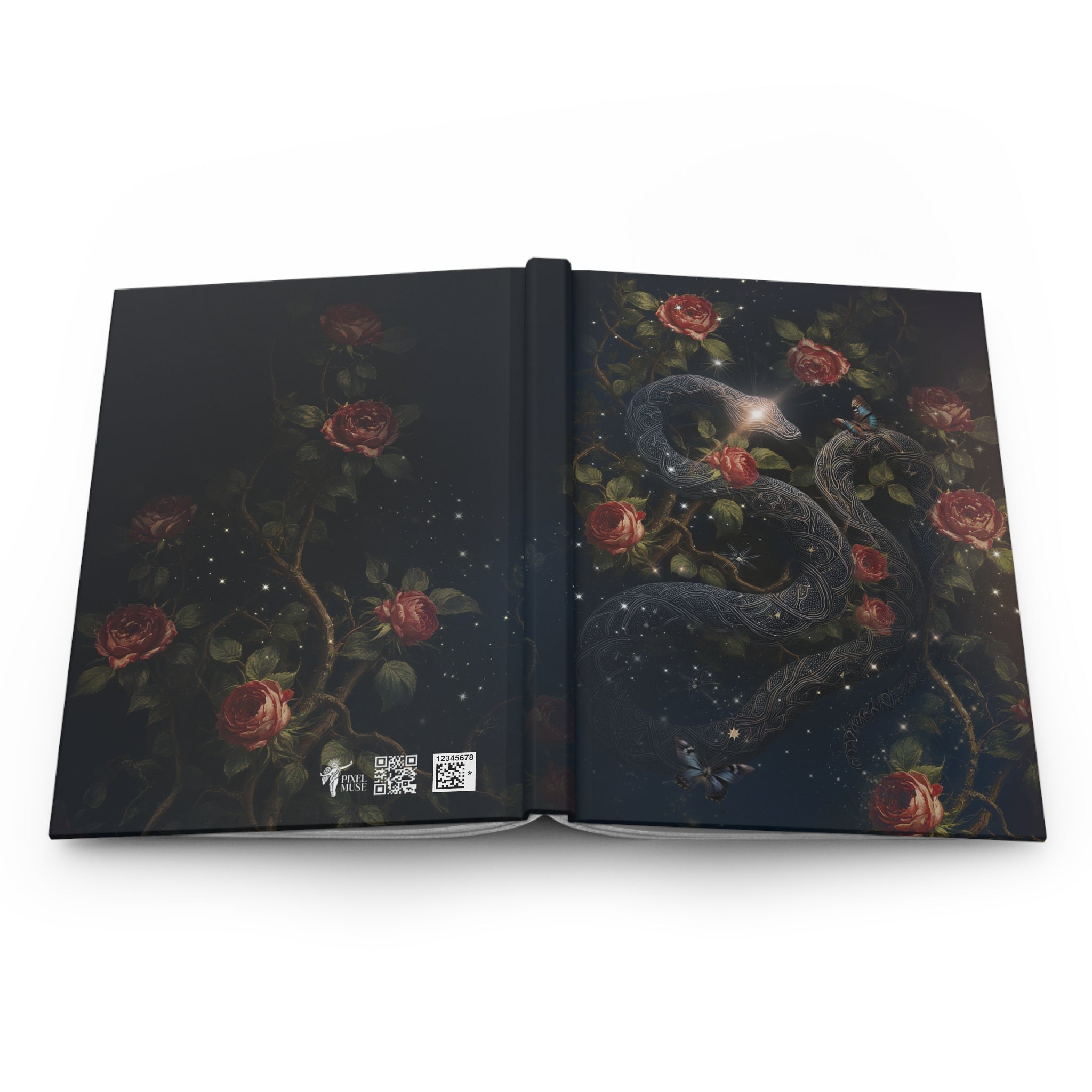 The Serpent Rose Notebook: Gothic Botanical Journal for Cosmic Witch Grimoire & Magic