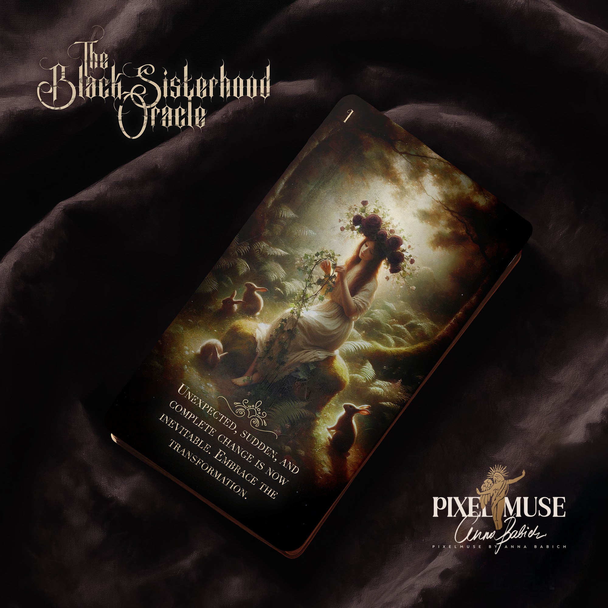 The Black Sisterhood Oracle Deck – Dark Folk Witchcraft Cards for Shadow Work & Intuitive Guidance