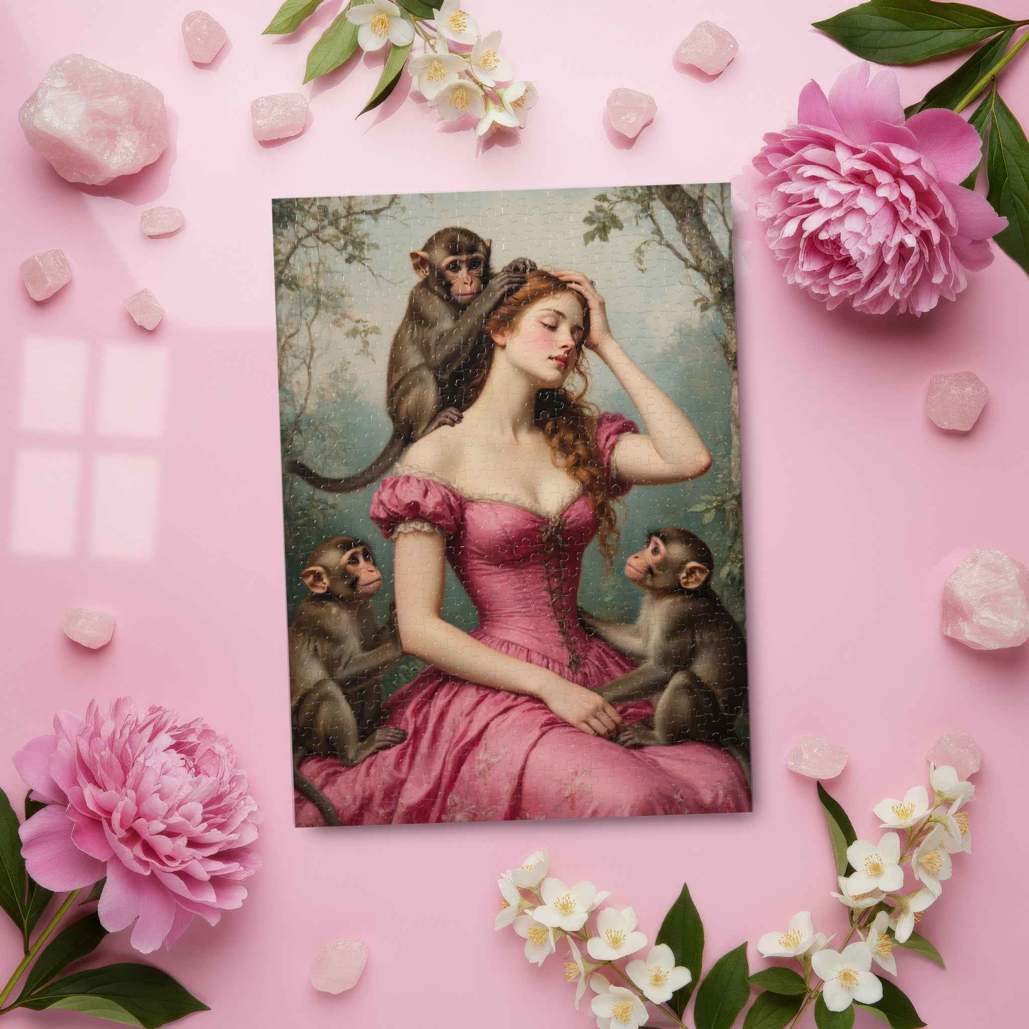 500-Piece Puzzle: A Beautiful Life Begins With Good Thoughts (with Tin)