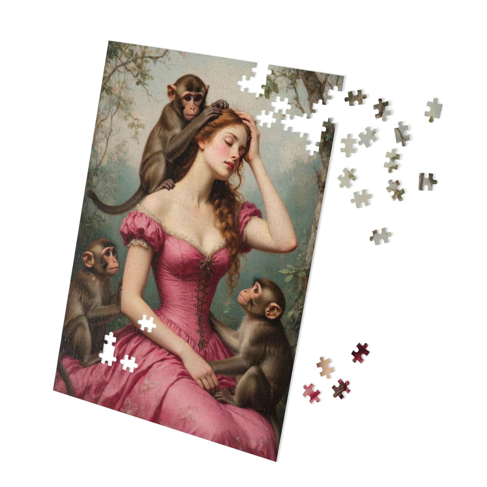 500-Piece Puzzle: A Beautiful Life Begins With Good Thoughts (with Tin)