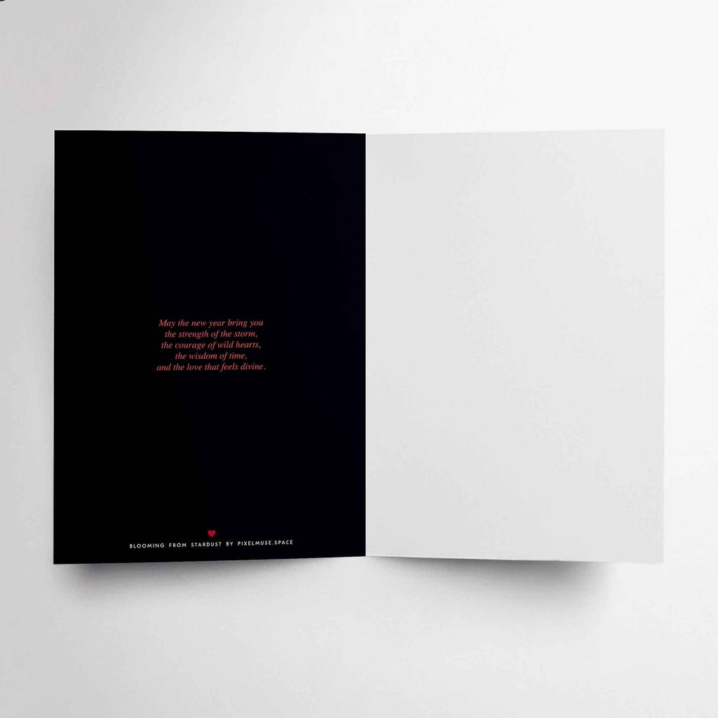 Gothic Holiday Card - Mystical Raven - Dark Academia Gift