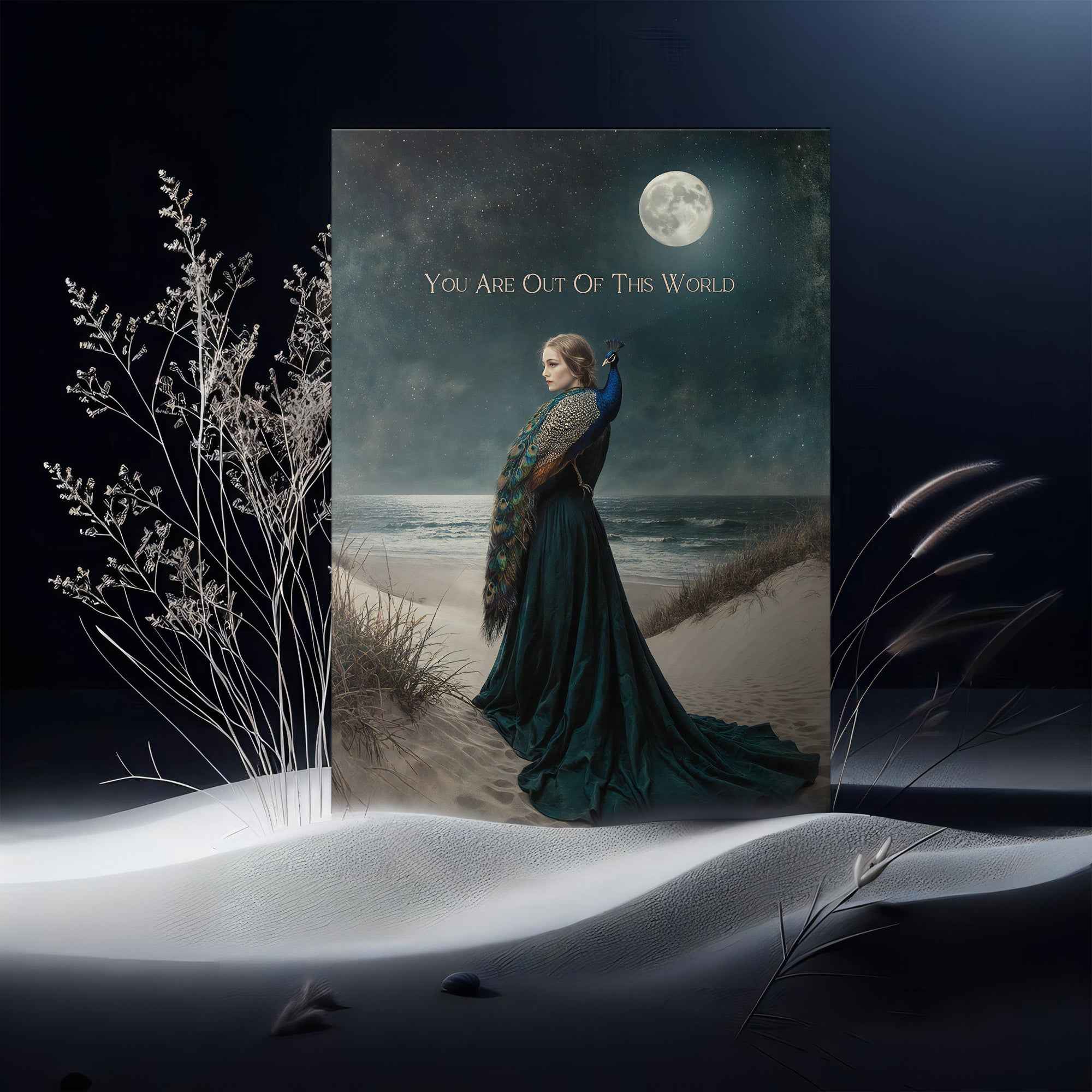 Out of This World Peacock Card - Celestial Gift For Her