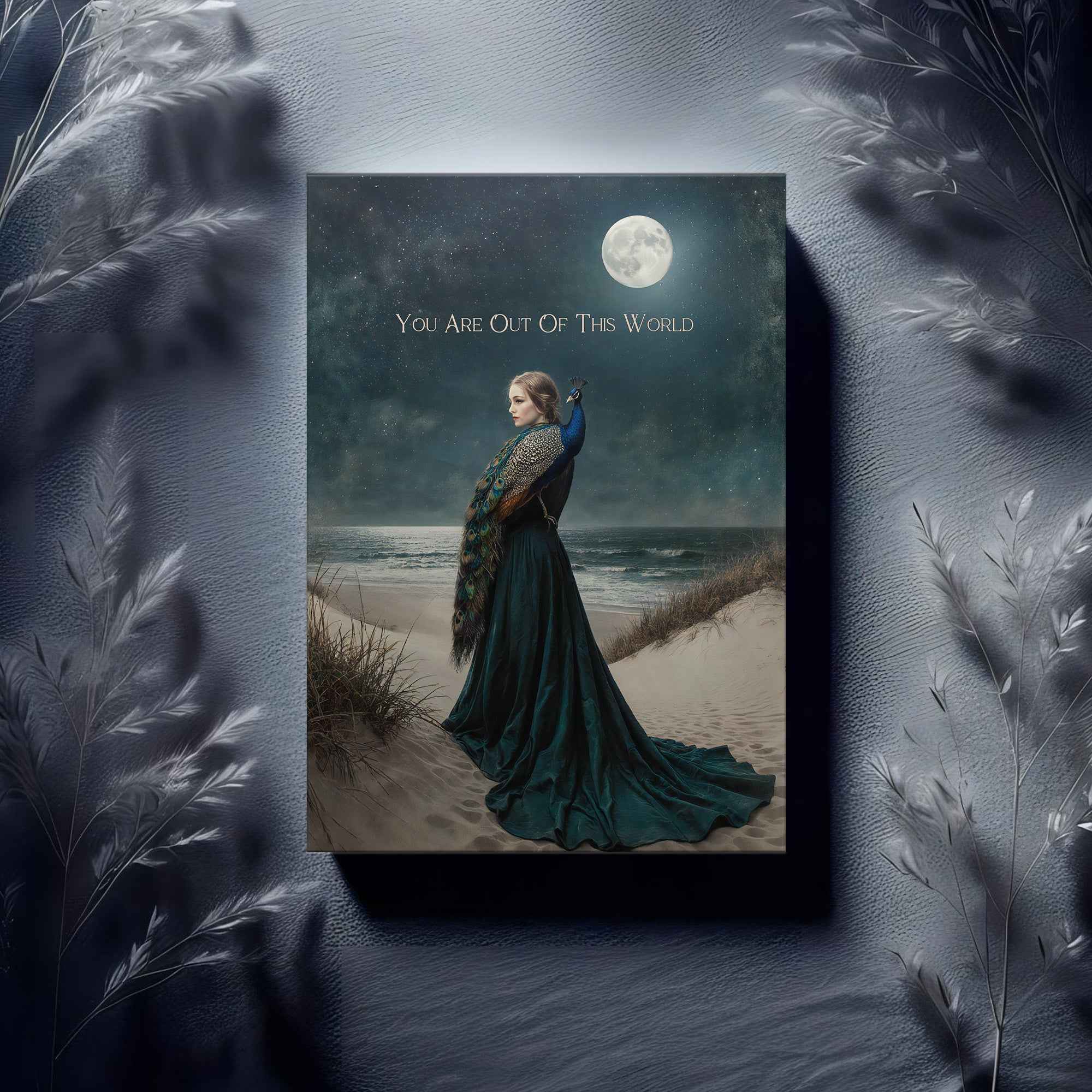 Out of This World Peacock Card - Celestial Gift For Her