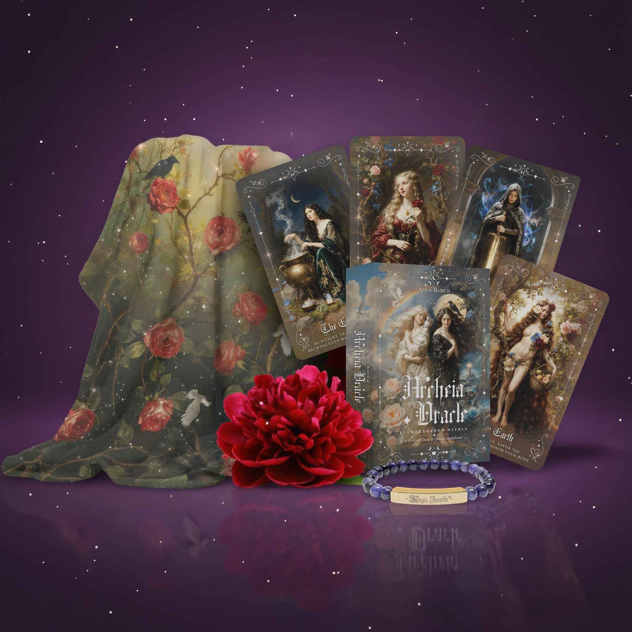 BUNDLE | Shadow Work Gift Set Oracle Deck Bundle Bracelet Sherpa Blanket