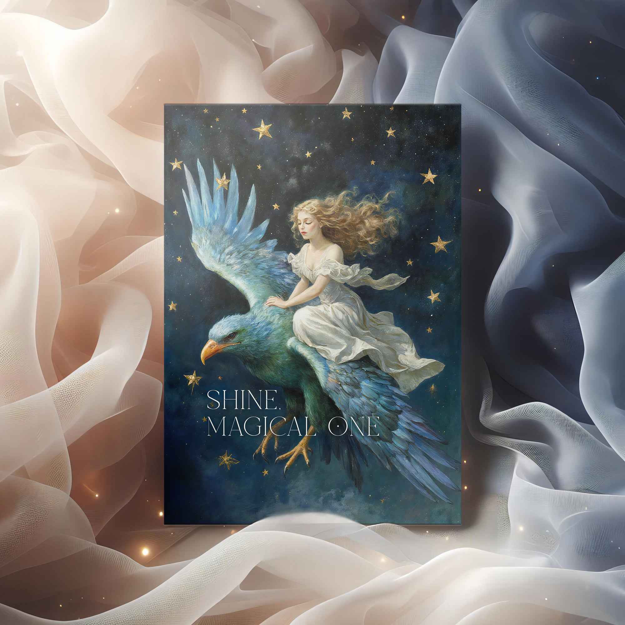 Shine, Magical One - Encouragement Card - Celestial Art Gift