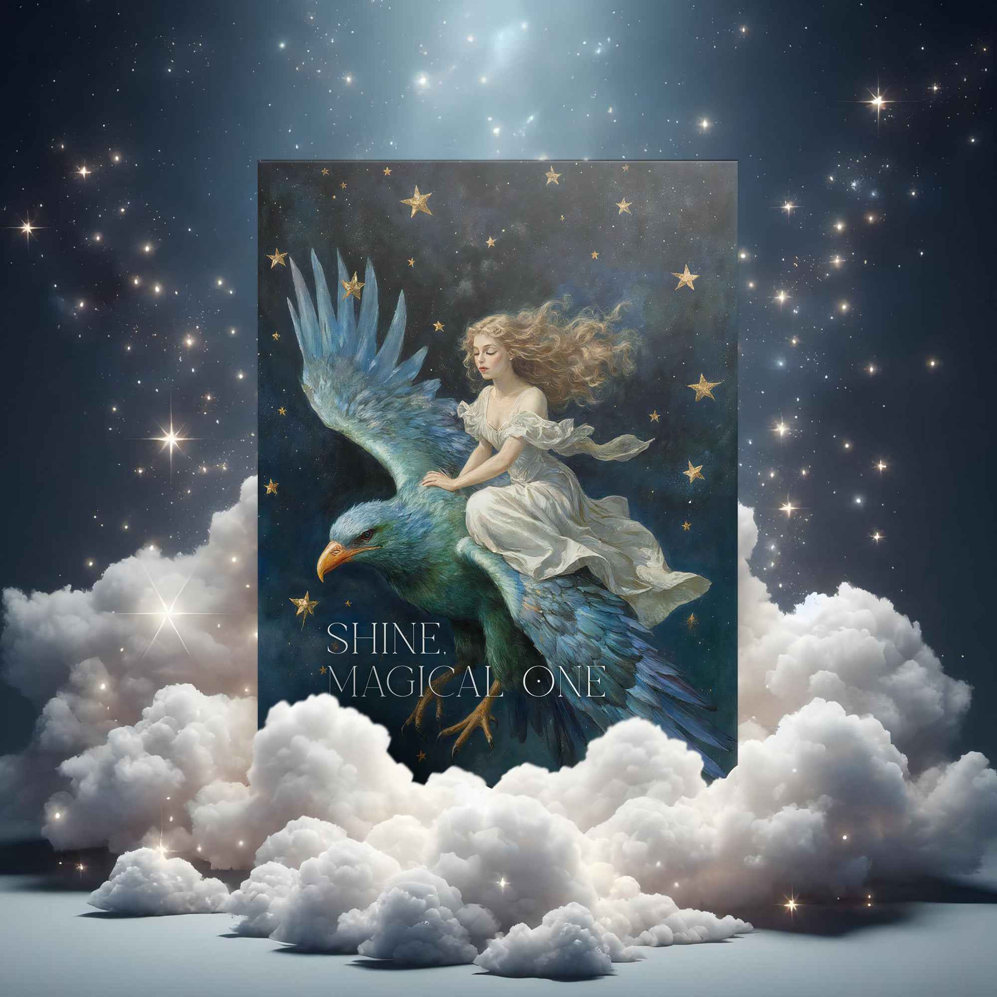 Shine, Magical One - Encouragement Card - Celestial Art Gift