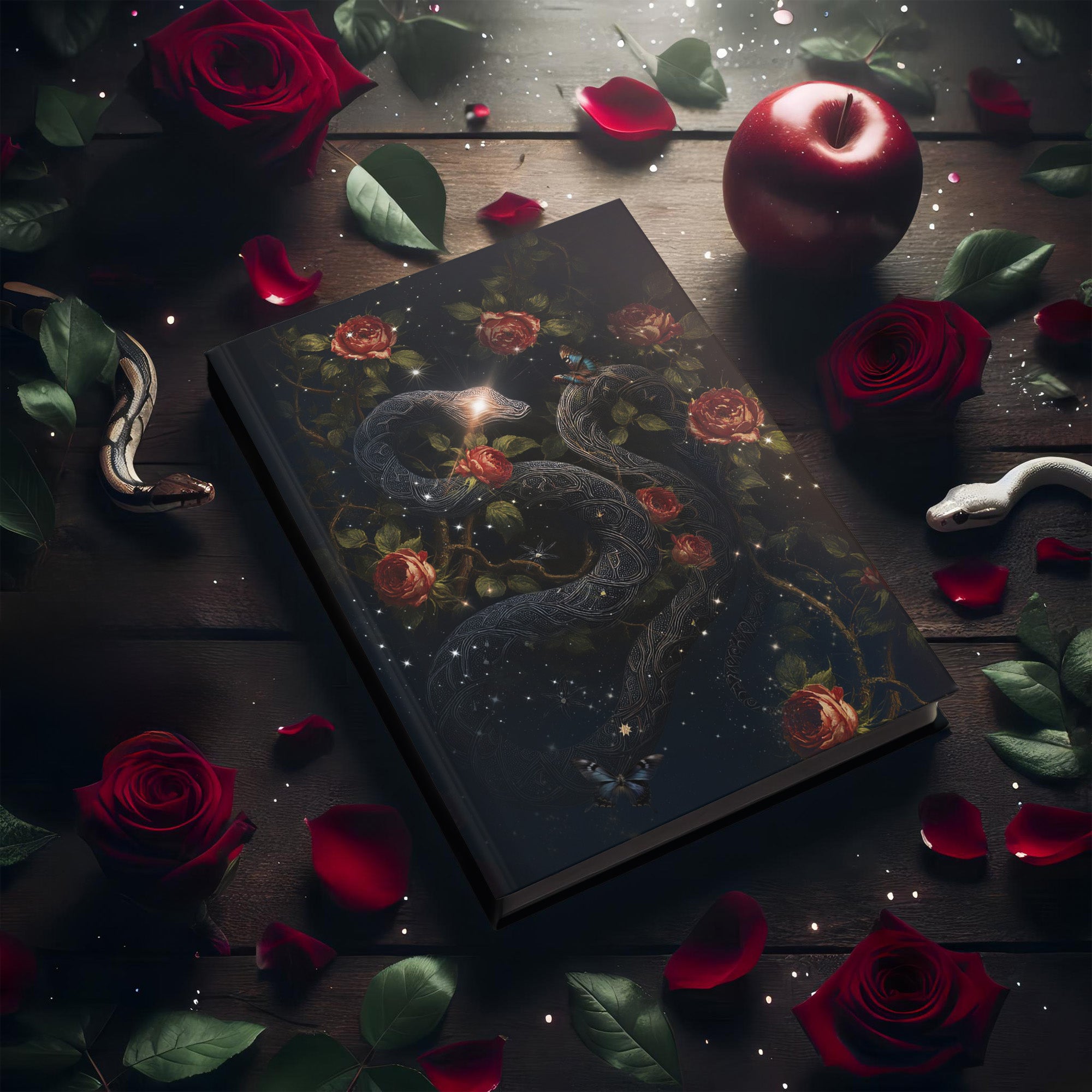 The Serpent Rose Notebook: Gothic Botanical Journal for Cosmic Witch Grimoire & Magic