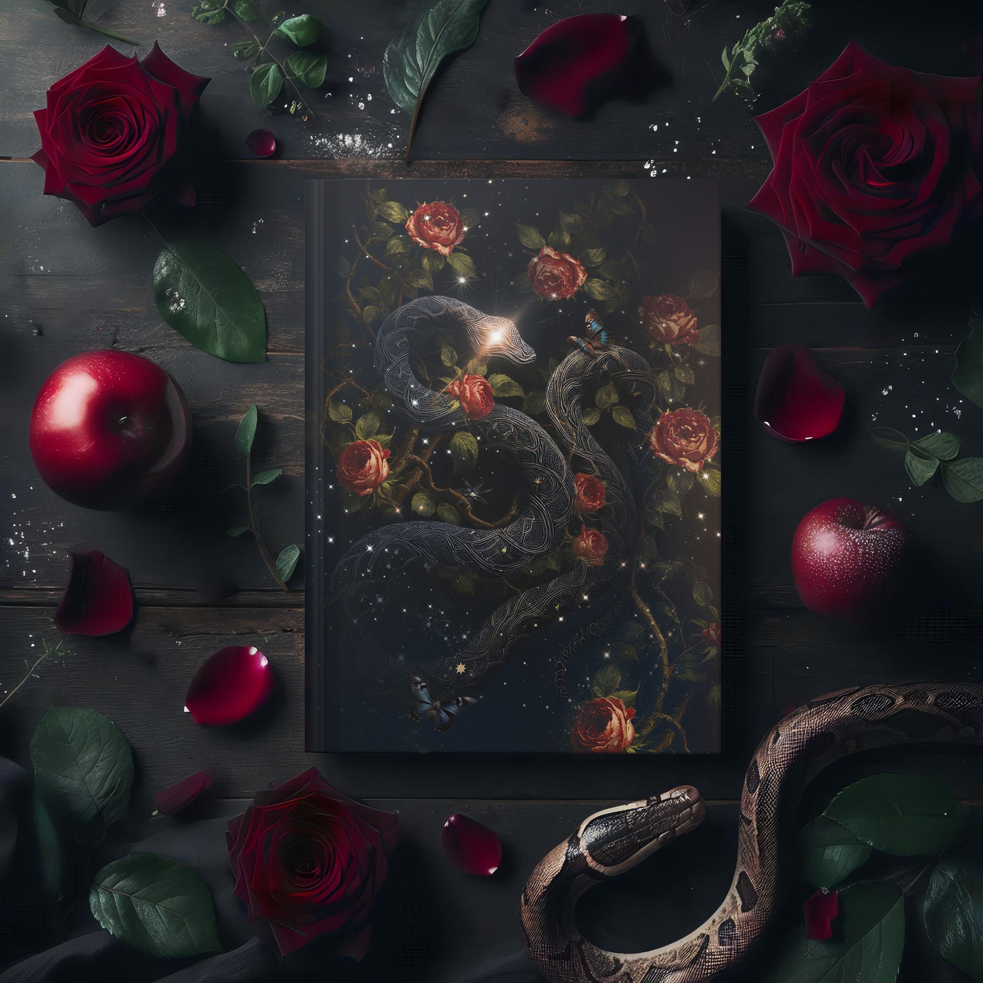 The Serpent Rose Notebook: Gothic Botanical Journal for Cosmic Witch Grimoire & Magic
