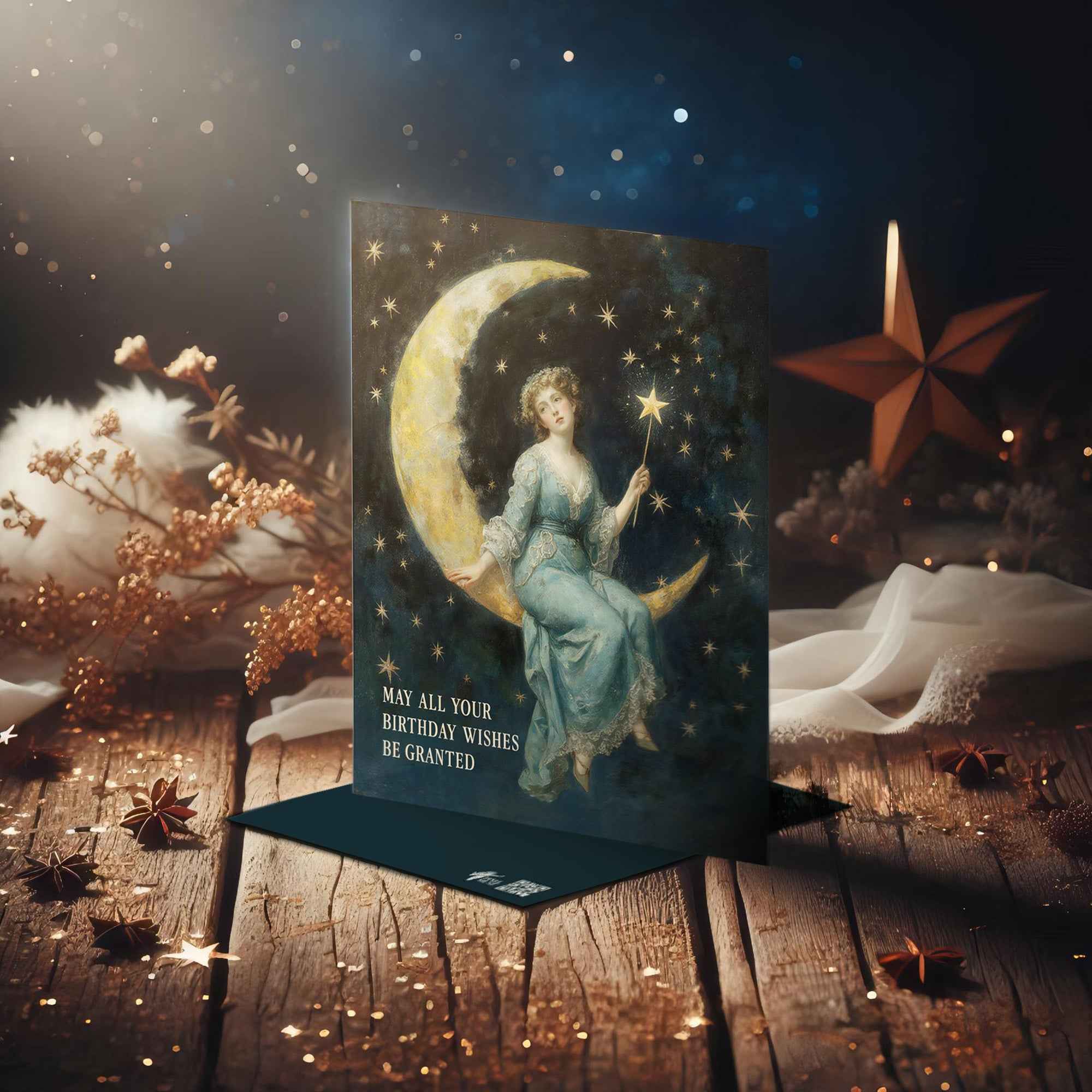 May All Your Wishes Be Granted - Vintage Fairy Birthday Card