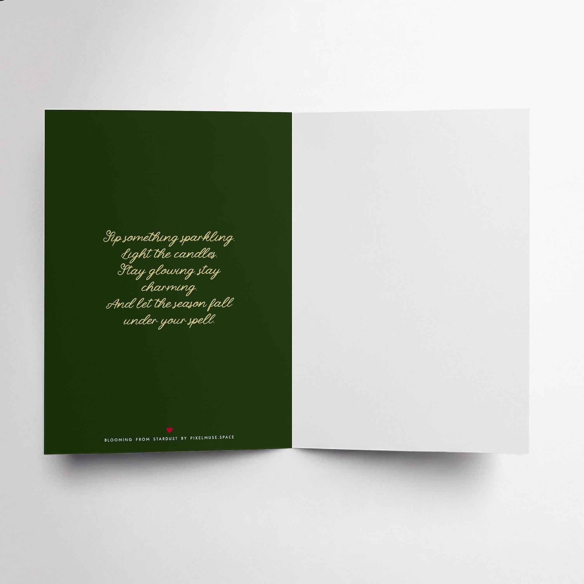 Witchy Christmas Card - Gothic Glam Holiday Gift