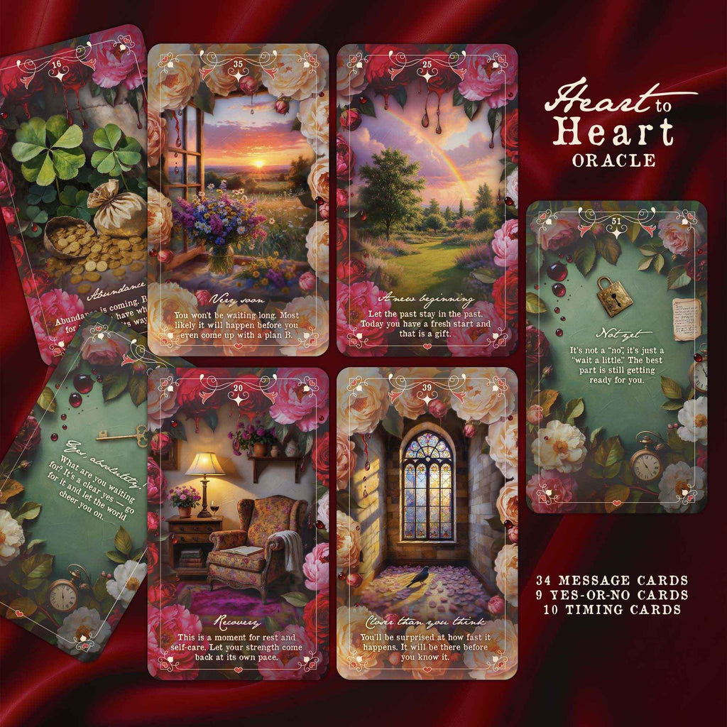 Heart to Heart Oracle: Positive Readings for Cozy Evenings - PixelMuse