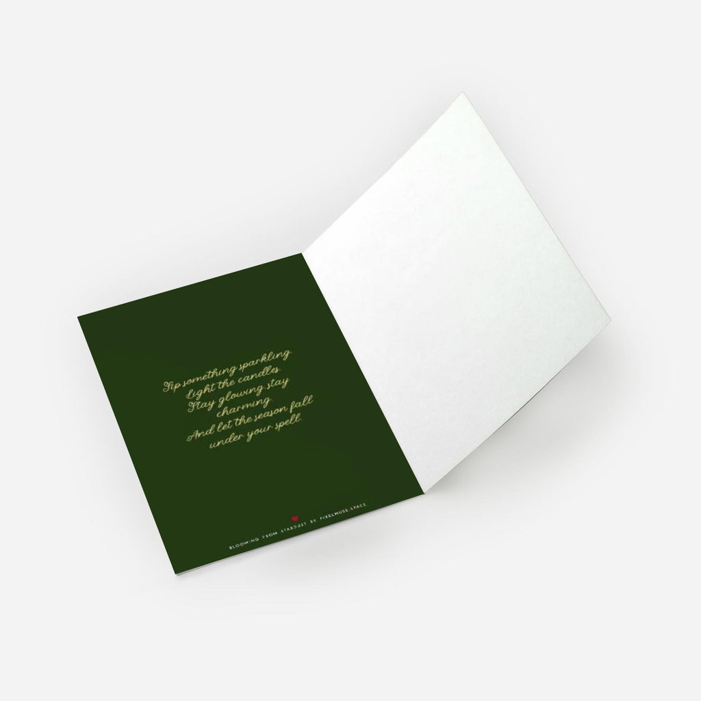 Witchy Christmas Card - Gothic Glam Holiday Gift