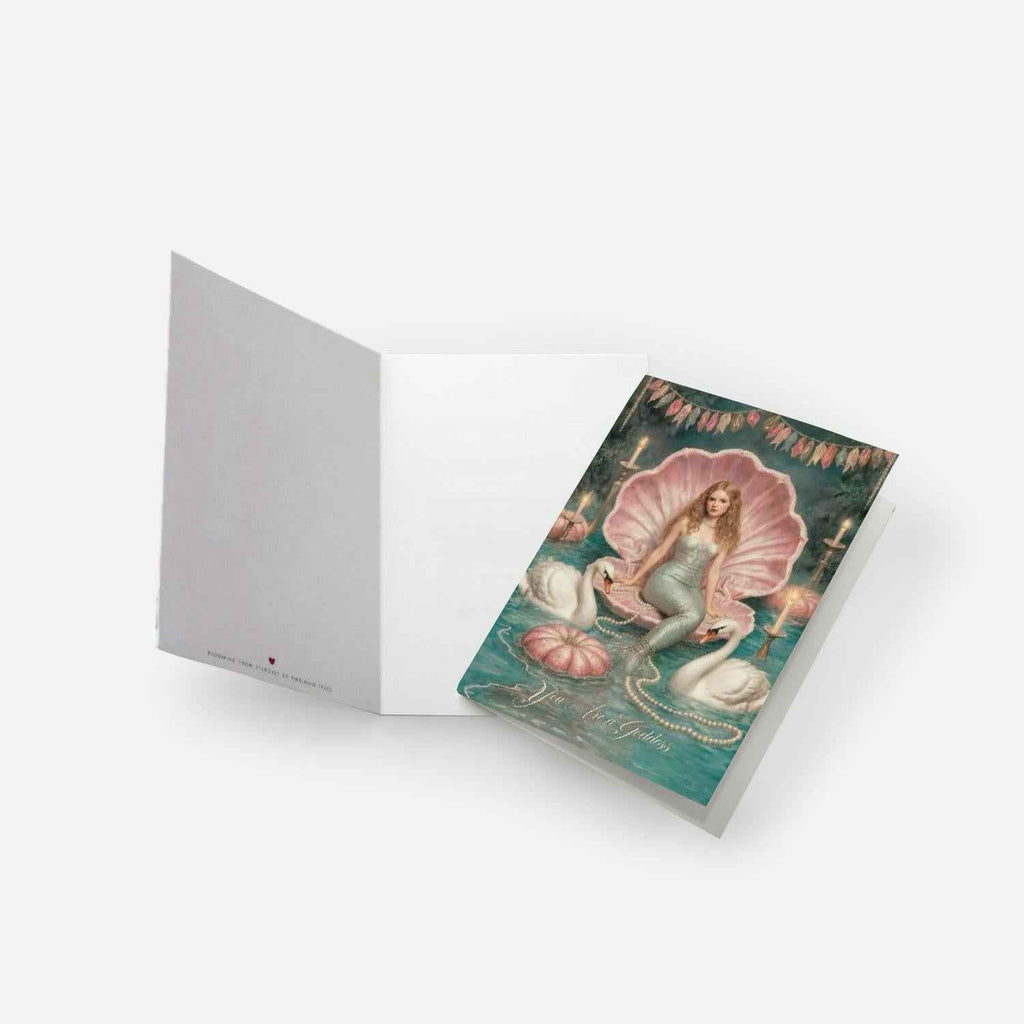 You Are a Goddess Mermaid Birthday Card - Fantasy Siren Gift