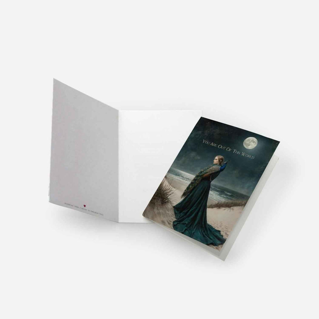 Out of This World Peacock Card - Celestial Gift For Her