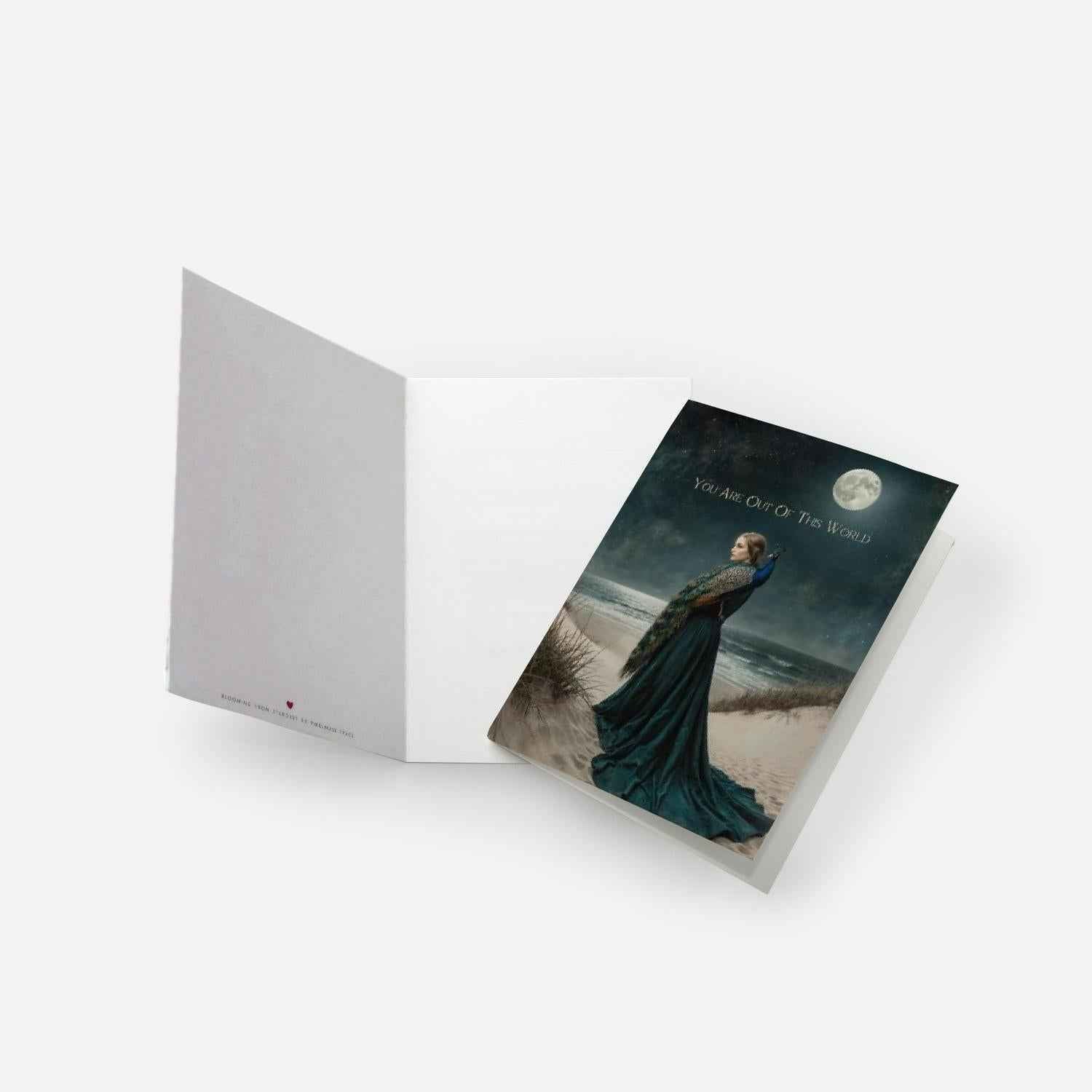 Out of This World Peacock Card - Celestial Gift For Her