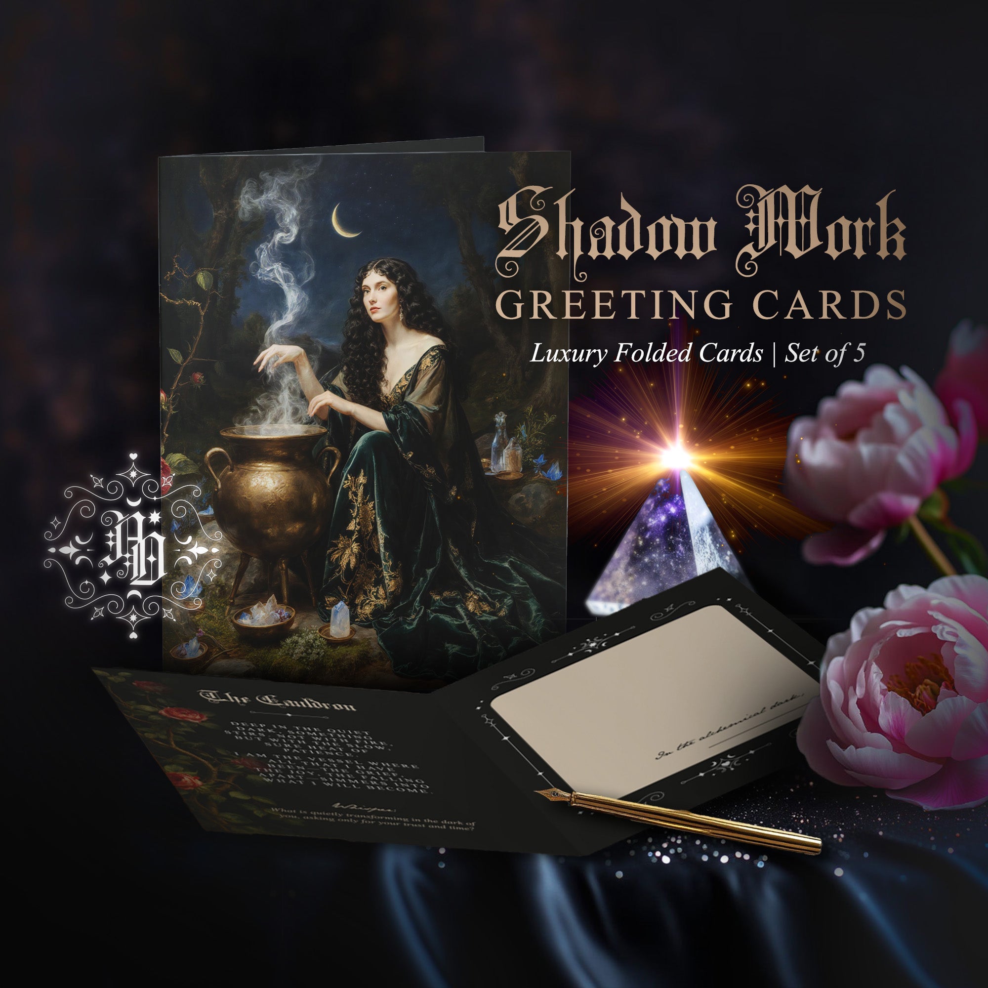 Shadow Work Greeting Cards – Archetypal Affirmation & Soul Reflection Set - PixelMuse