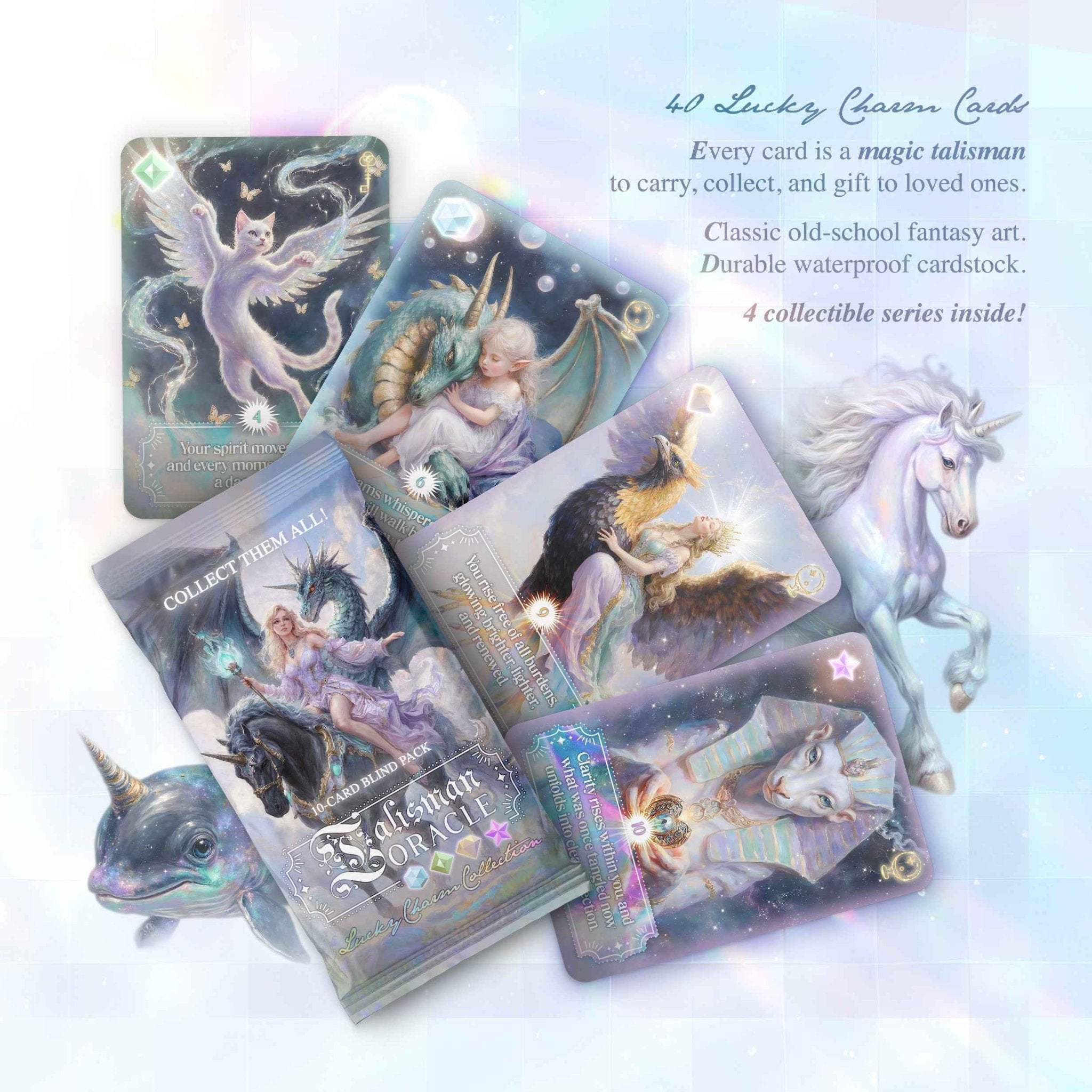 Talisman Oracle 10 - Card Blind Pack. Lucky Charm Oracle Cards - PixelMuse