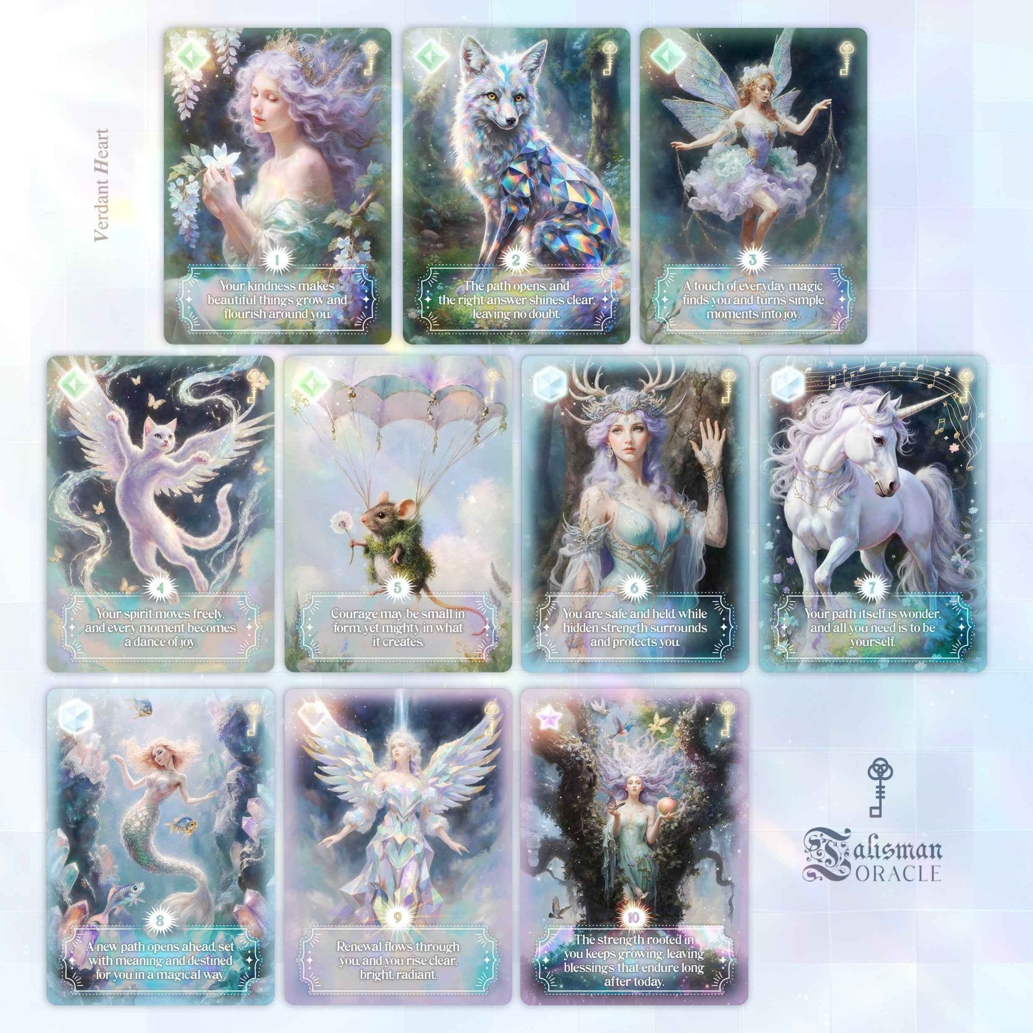 Talisman Oracle 10 - Card Blind Pack. Lucky Charm Oracle Cards - PixelMuse