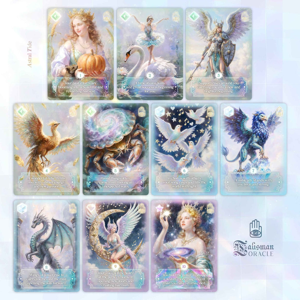 Talisman Oracle 10 - Card Blind Pack. Lucky Charm Oracle Cards - PixelMuse