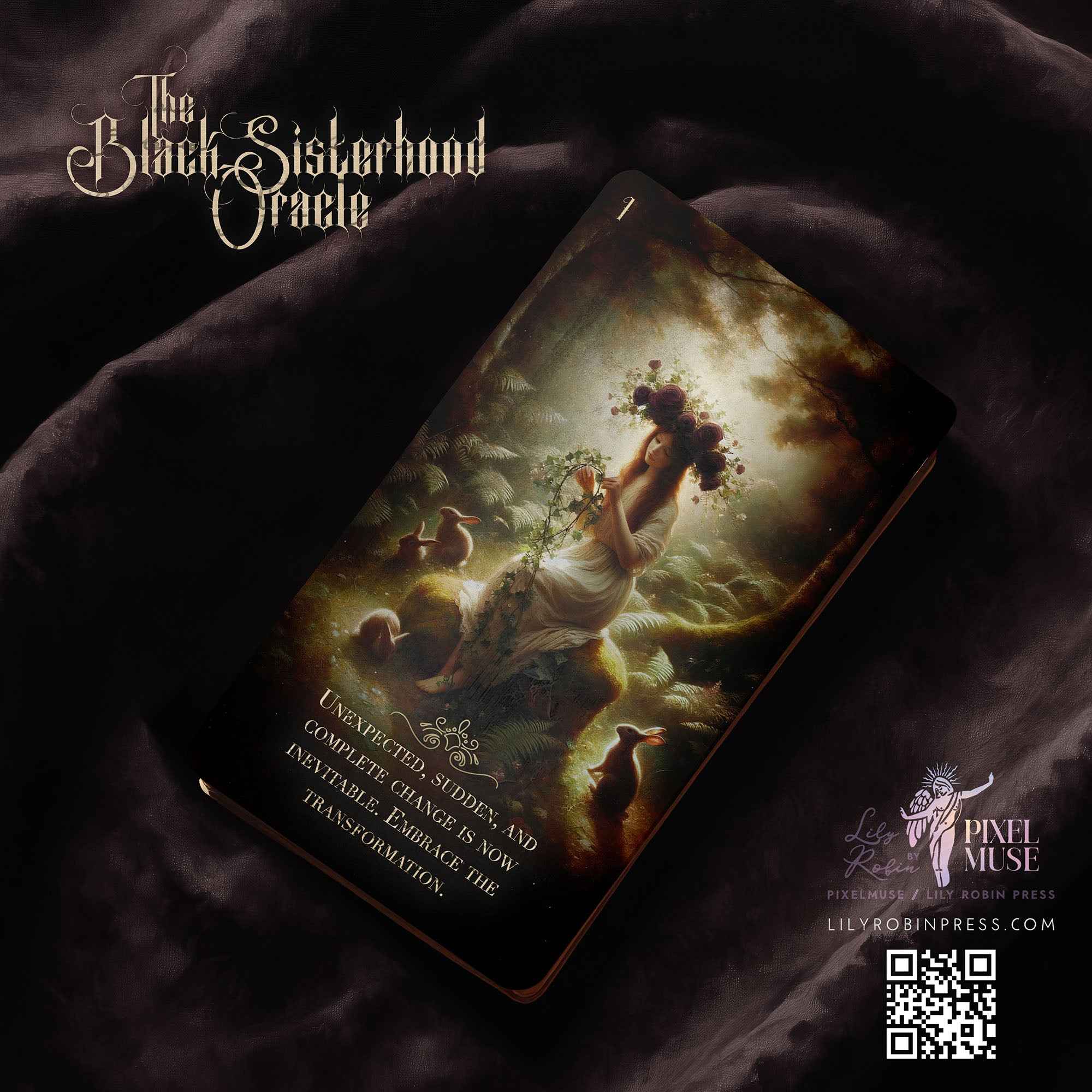 The Black Sisterhood Oracle Deck – Dark Folk Witchcraft Cards for Shadow Work & Intuitive Guidance - PixelMuse