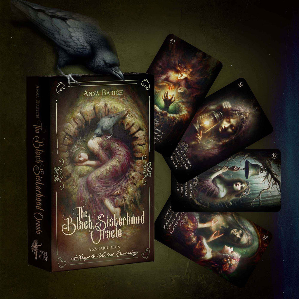 The Black Sisterhood Oracle Deck – Dark Folk Witchcraft Cards for Shadow Work & Intuitive Guidance - PixelMuse