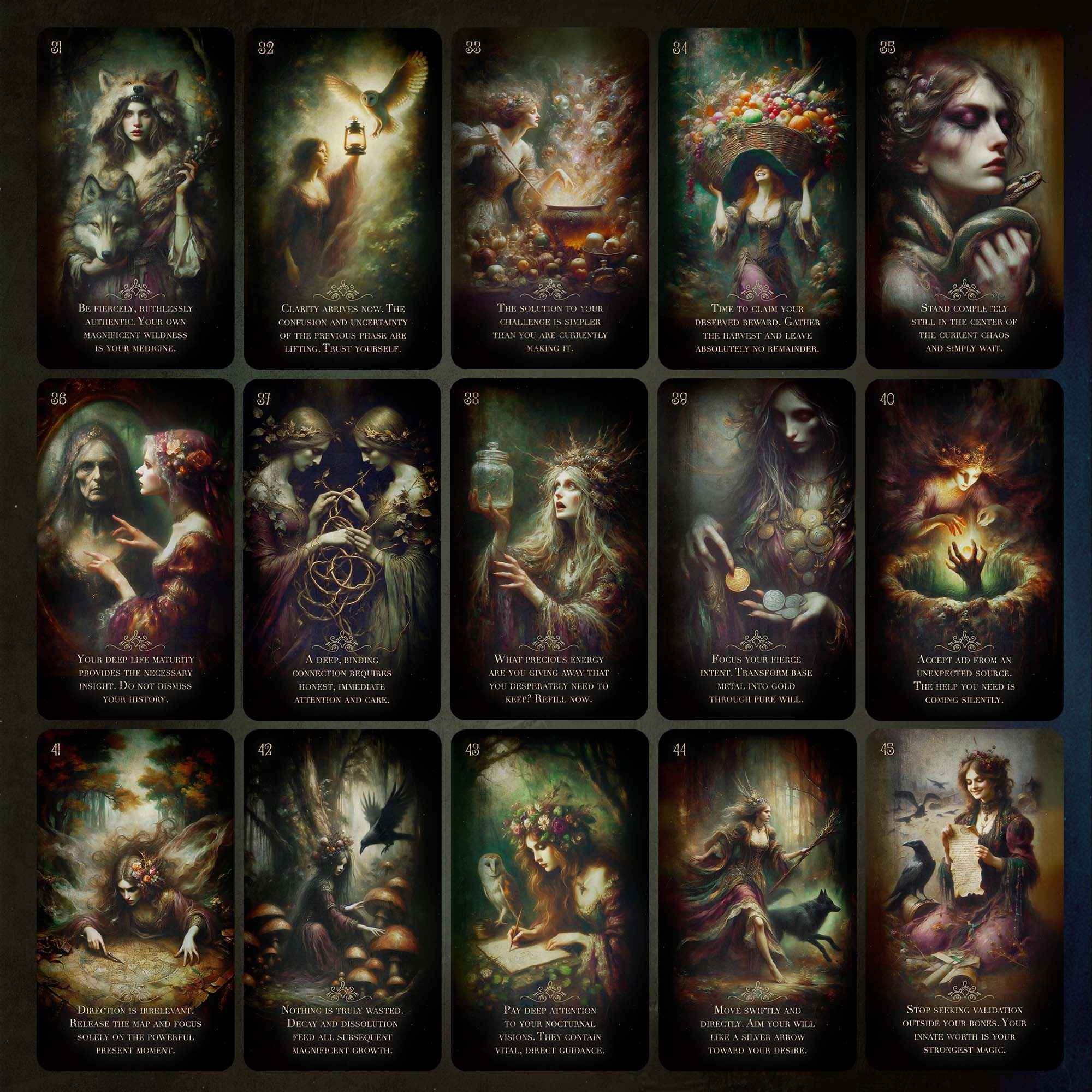 The Black Sisterhood Oracle Deck – Dark Folk Witchcraft Cards for Shadow Work & Intuitive Guidance - PixelMuse